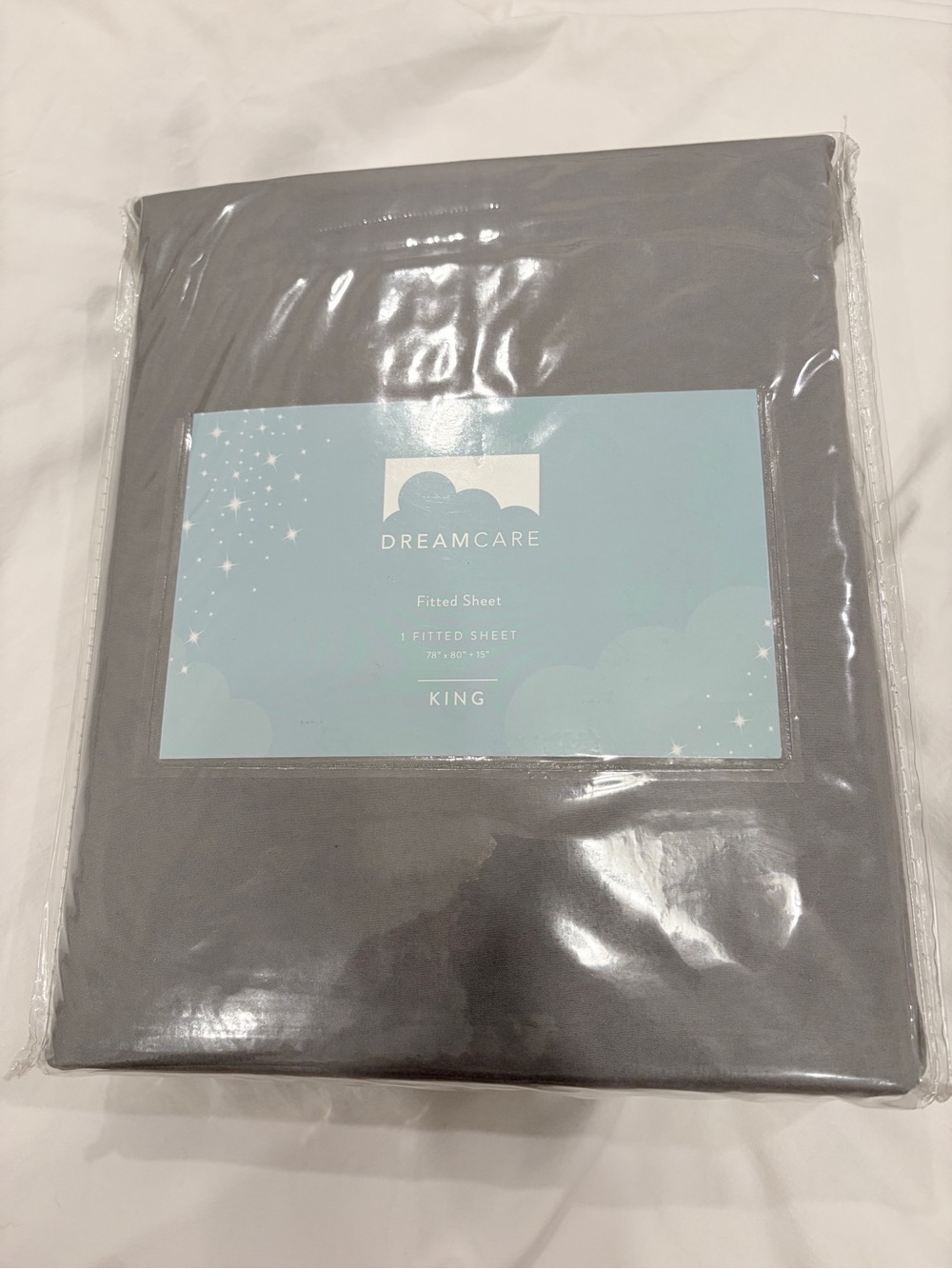 King size Fitted Sheet in Gray